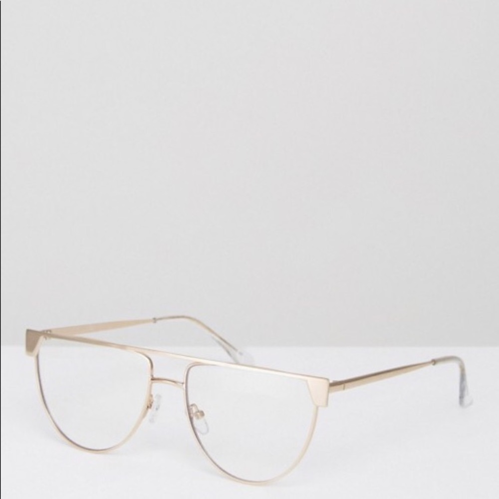 ASOS Flat Top Metal Round Glasses